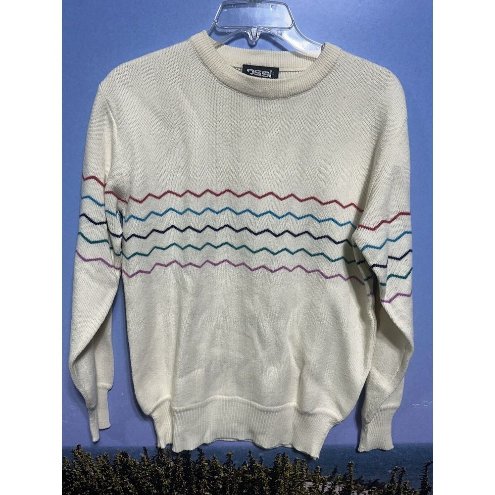 Vintage Ossi Skiwear 100% Wool Crewneck‎ Sweater Size L